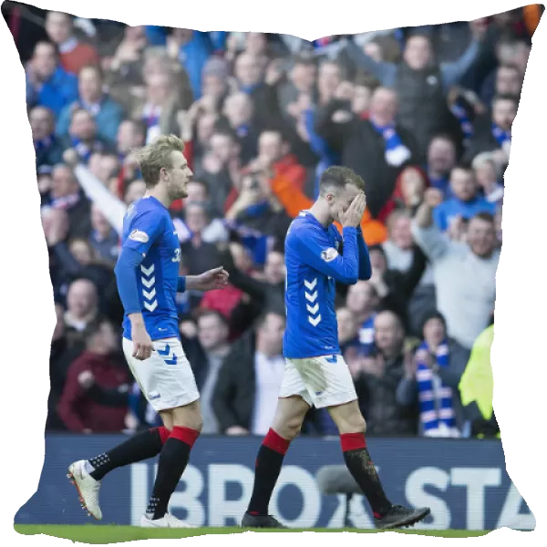 Rangers Andy Halliday: Celebrating Glory at Ibrox - Scottish Premiership Clash with Celtic (Scottish Cup Winning Moment)