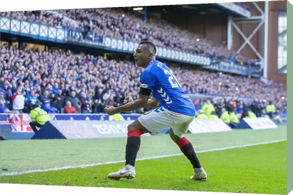 Rangers Alfredo Morelos: Savoring Glory after a Thrilling Scottish Premiership Victory over Celtic at Ibrox (2023)