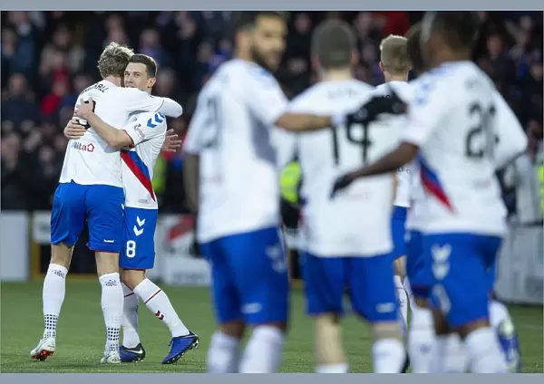 Rangers Ryan Jack and Joe Worrall Celebrate Goal in Livingston Showdown - Scottish Premiership