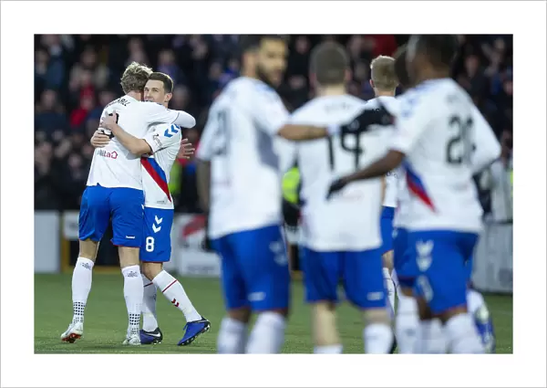 Rangers Ryan Jack and Joe Worrall Celebrate Goal in Livingston Showdown - Scottish Premiership