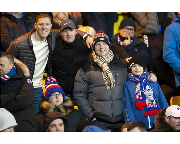 Rangers Fans Euphoric Roar: A Sea of Passion at Livingston's Tony Macaroni Arena - Scottish Premiership