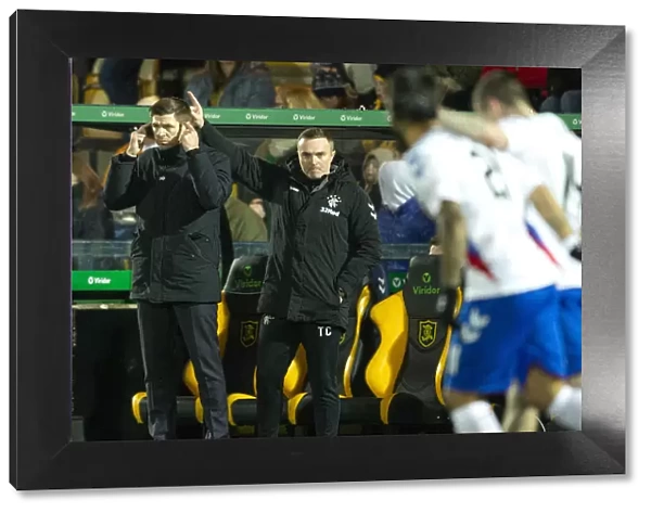 Steven Gerrard's Euphoric Reaction to Ryan Kent's Goal: Livingston vs Rangers, Scottish Premiership