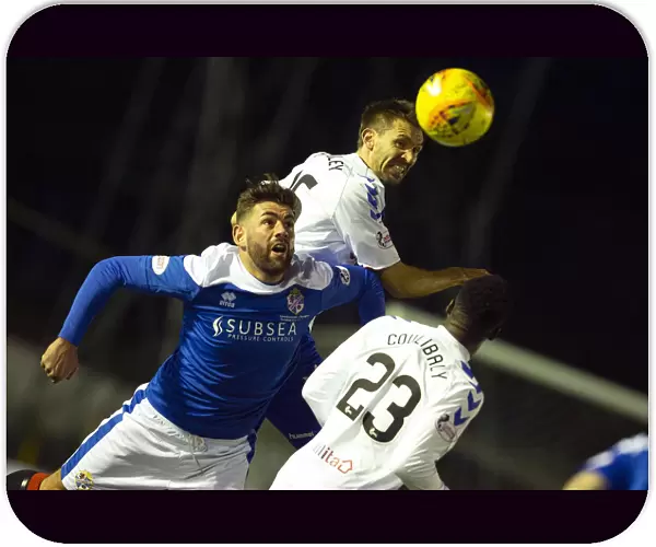 Gareth McAuley Clears the Ball: Cowdenbeath vs Rangers - Scottish Cup Fourth Round