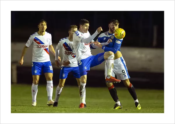 Rangers vs Cowdenbeath: Intense Battle for the Ball - Scottish Cup Fourth Round
