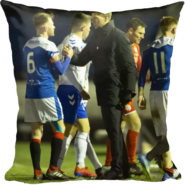 Steven Gerrard Shakes Hands with Kyle Miller: Rangers and Cowdenbeath in the Scottish Cup Fourth Round