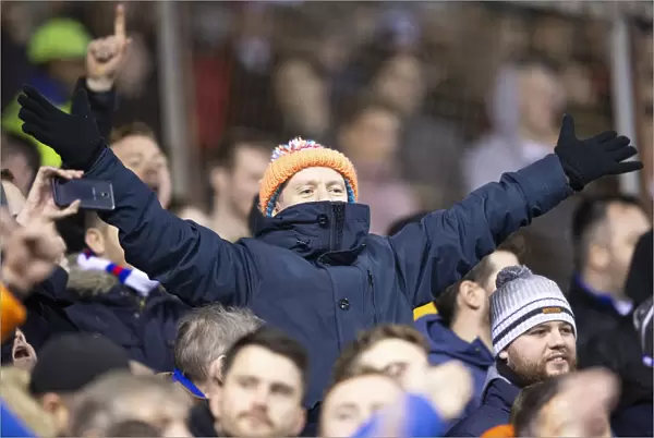 Rangers Football Club: A Sea of Passionate Blue and White at Pittodrie Stadium - Scottish Premiership 2023 Champions