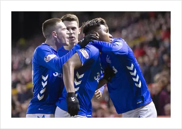 Rangers: Morelos's Thrilling Goal and Emotional Celebration with Team Mates at Pittodrie Stadium