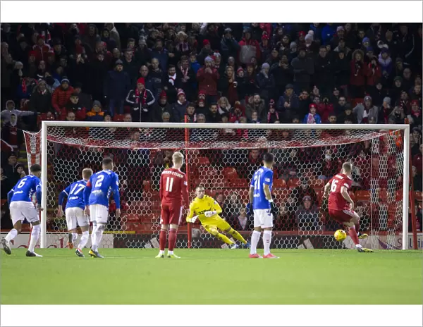 Sam Cosgrove Scores Penalty Past Allan McGregor: Aberdeen vs Rangers, Scottish Premiership, Pittodrie Stadium