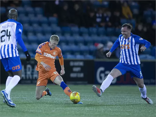 Rangers Ross McCrorie Steals the Ball from Kris Boyd in Scottish Cup Showdown at Rugby Park