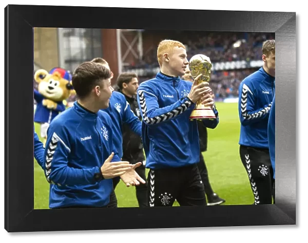 Rangers U17s Celebrate Scottish Cup Win and Al Kass International Cup Parade at Ibrox Stadium