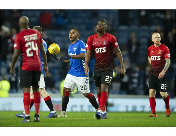 Rangers Alfredo Morelos Celebrates Four-Goal Haul in Scottish Cup Victory over Kilmarnock at Ibrox Stadium
