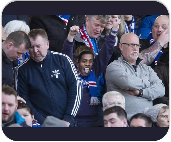 Young Rangers Fan Dons Alfredo Morelos Mask at Aberdeen's Pittodrie Stadium - Scottish Cup Quarter-Final