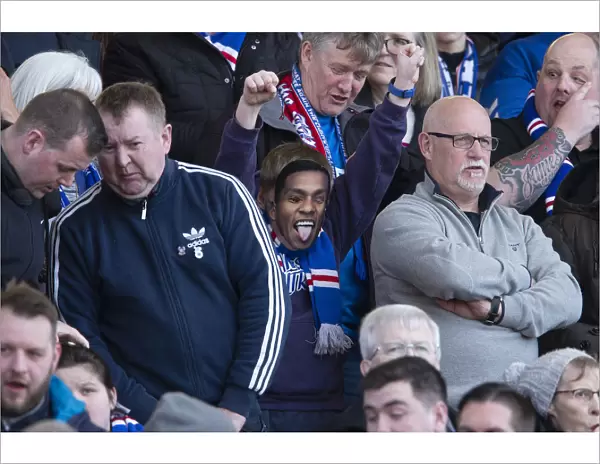 Young Rangers Fan Dons Alfredo Morelos Mask at Aberdeen's Pittodrie Stadium - Scottish Cup Quarter-Final