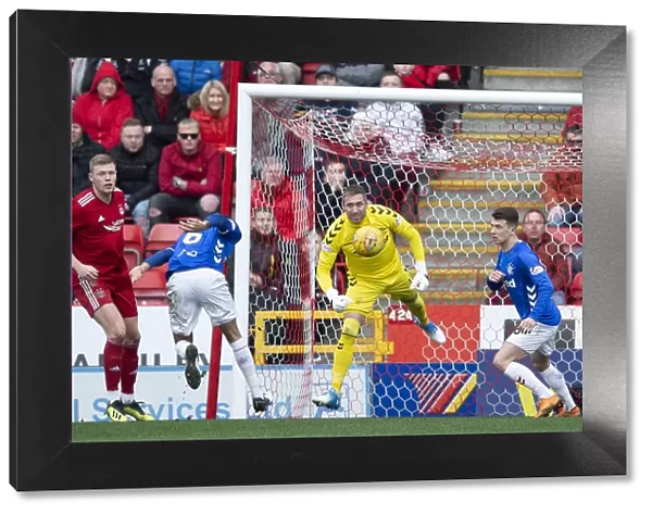 Rangers Allan McGregor Punches for Scottish Cup Victory: Aberdeen vs Rangers, Quarter-Final, Pittodrie Stadium