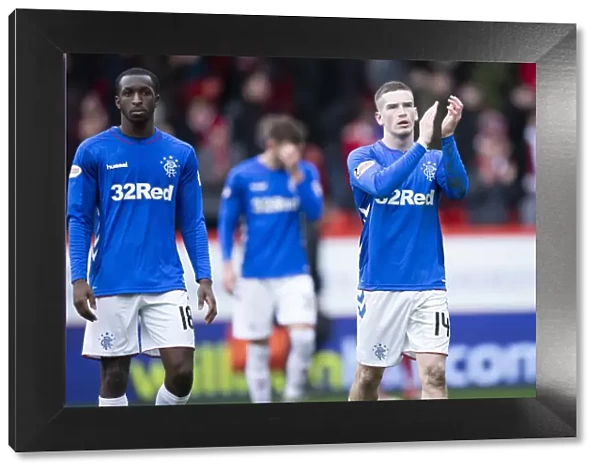 Ryan Kent's Triumphant Applause: Rangers Celebrate Scottish Cup Victory at Pittodrie Stadium