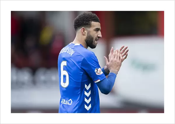 Rangers Connor Goldson Pays Tribute to Fans: Scottish Cup Quarter-Final at Pittodrie Stadium (2023)