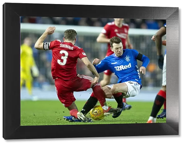 Rangers vs Aberdeen: Ryan Jack Tackles Graeme Shinnie in the Scottish Cup Quarter Final Replay at Ibrox Stadium