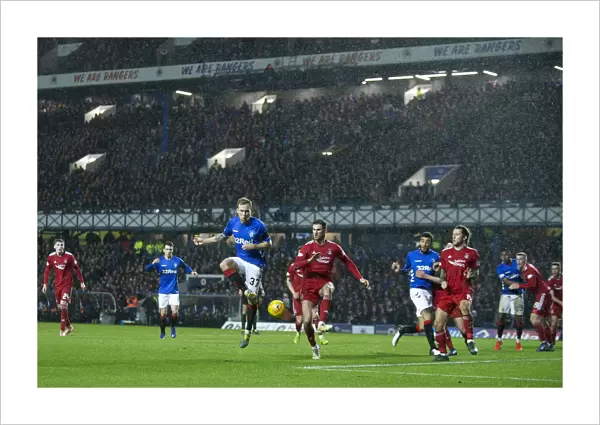 Scott Arfield's Attempt: Rangers vs Aberdeen - Scottish Cup Quarter Final Replay at Ibrox Stadium