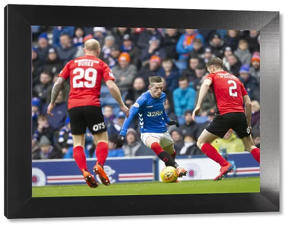 Rangers vs Kilmarnock: Ryan Kent in Action at Ibrox Stadium - Scottish Premiership