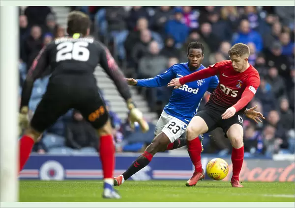 Rangers vs Kilmarnock: Lassana Coulibaly vs Stuart Findlay - Intense Battle at Ibrox Stadium, Scottish Premiership