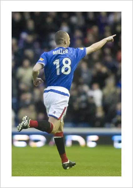 Rangers Kenny Miller's Euphoric Celebration: Unforgettable 6-1 Victory Over Motherwell at Ibrox Stadium (Clydesdale Bank Premier League)
