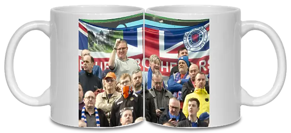 Celtic Park Showdown: Rangers Fans Amidst the Atmosphere of the Scottish Premiership Clash (Scottish Cup Champions 2003)
