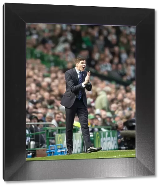 Steven Gerrard Applauds Rangers Players at Celtic Park: Scottish Premiership Clash (Scottish Cup Champions 2003)