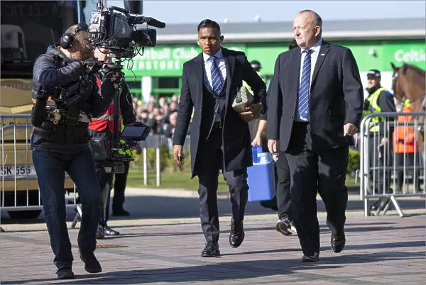 Alfredo Morelos Arrives at Celtic Park: Rangers vs. Celtic, Scottish Premiership Showdown