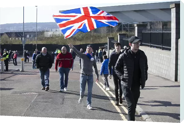 Rangers Fans Gather for Intense Scottish Premiership Clash at Celtic Park (Scottish Cup Champions 2003)