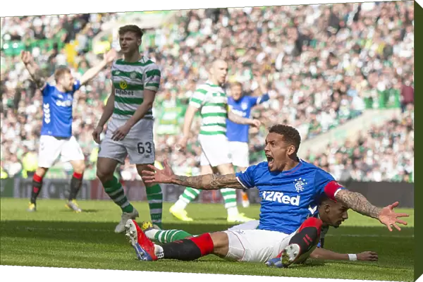 Rangers vs Celtic: Tavernier Pleads for Penalty in Intense Scottish Premiership Clash at Celtic Park