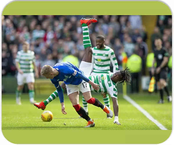 Rangers McCrorie vs Boyata: Intense Tackle in Scottish Premiership Clash at Celtic Park