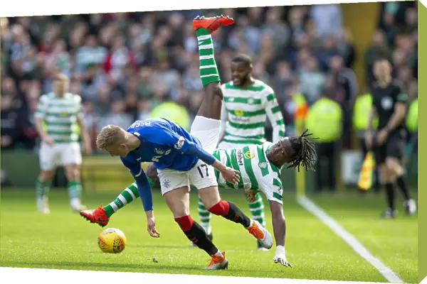 Rangers McCrorie vs Boyata: Intense Tackle in Scottish Premiership Clash at Celtic Park