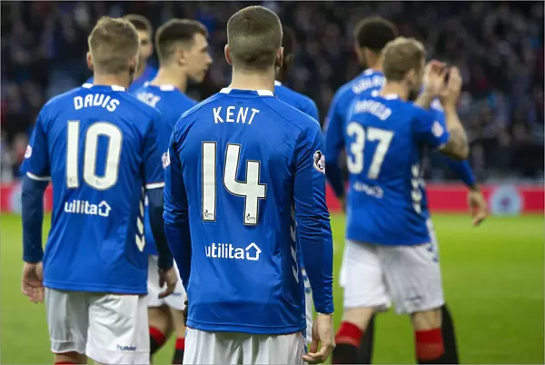 Rangers Football Club: Rangers vs Hearts - Scottish Premiership - Ibrox Stadium: Ryan Kent and Team Mates Kick-Off