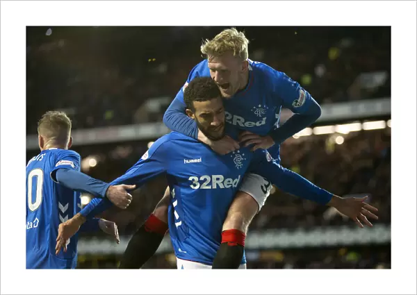 Goldson and Worrall's Jubilant Moment: Rangers Defensive Duo Celebrate Goal at Ibrox