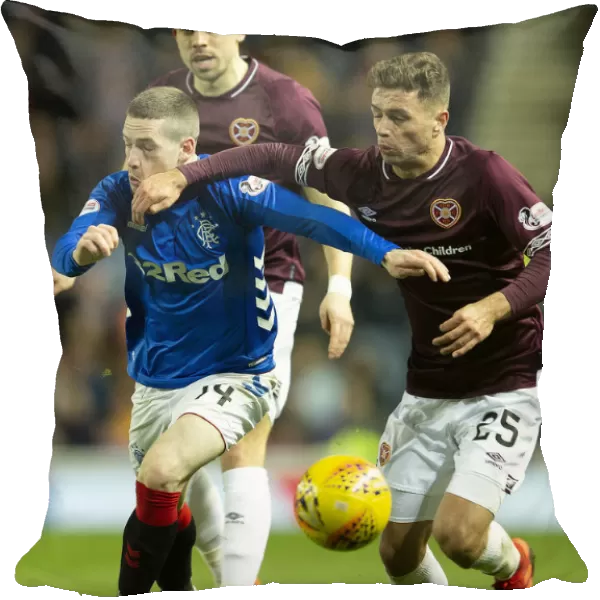 Rangers vs Hearts: Ryan Kent Elbowed by Jamie Brandon in Intense Scottish Premiership Clash at Ibrox Stadium