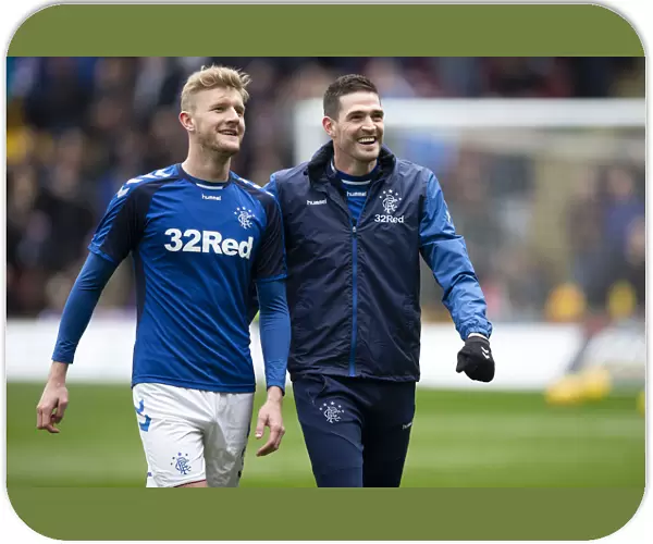 Rangers Football Club: Worrall and Lafferty Warm Up Ahead of Motherwell Clash at Fir Park