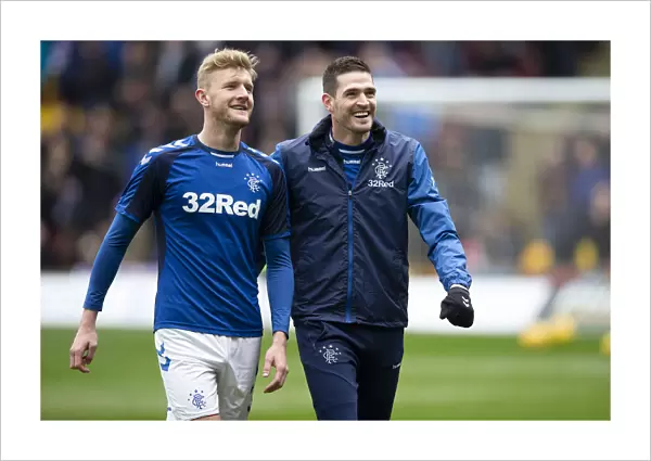 Rangers Football Club: Worrall and Lafferty Warm Up Ahead of Motherwell Clash at Fir Park