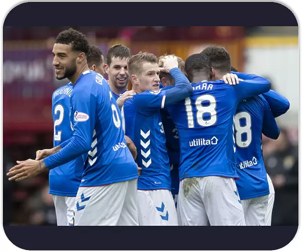 Scott Arfield's Double: Rangers Celebrate at Fir Park against Motherwell (Scottish Premiership)