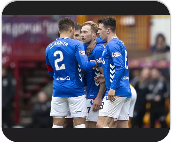 Scott Arfield's Double Strike: Rangers Euphoric Moment vs. Motherwell (Scottish Premiership)