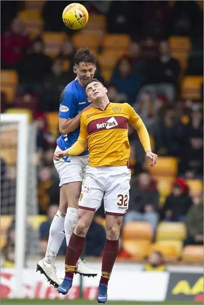 Rangers vs Motherwell: Intense Moment between Nikola Katic and Jake Hastie in the Scottish Premiership