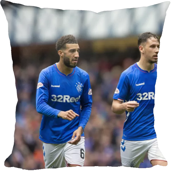 Rangers: Goldson and Katic in Action against Aberdeen at Ibrox Stadium - Scottish Premiership (Scottish Cup Champions 2003)
