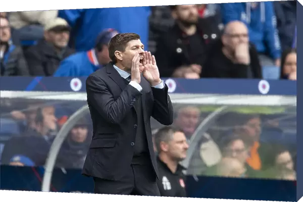 Steven Gerrard's Emotional Triumph: Rangers Manager Celebrates Scottish Premiership and Scottish Cup Double at Ibrox Stadium (2003)