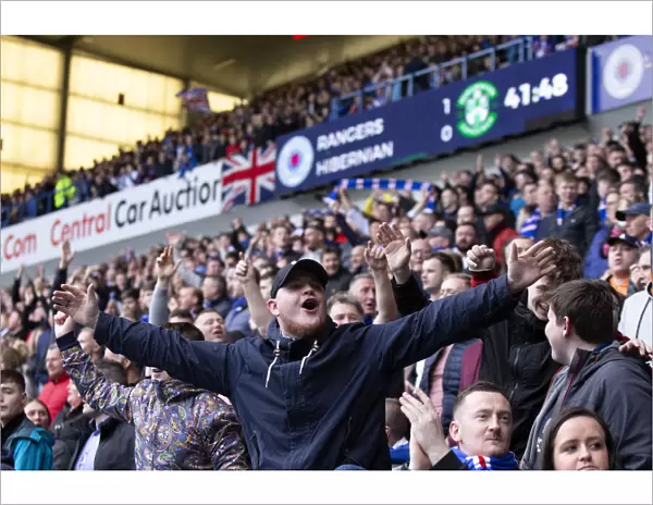 Rangers Fans Go Wild: Jermain Defoe Scores at Ibrox Stadium (Scottish Premiership vs Hibernian, 2003 - Scottish Cup Champions)
