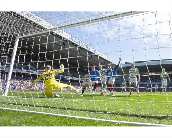 Rangers Celebrate Tavernier's Goal Against Celtic in Ibrox Stadium