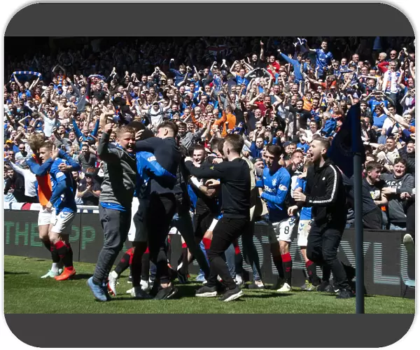 Euphoria Unleashed: Rangers Fans Iconic Pitch Invasion for Scott Arfield's Unforgettable Goal (Scottish Premiership & Scottish Cup, 2003)