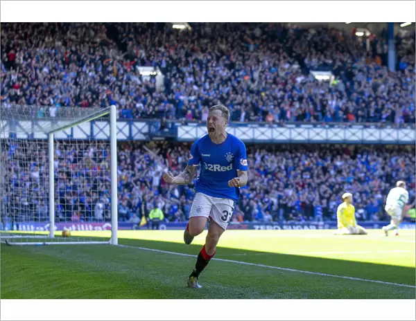 Thrilling Goal: Scott Arfield Scores for Rangers Against Celtic at Ibrox Stadium, Scottish Premiership