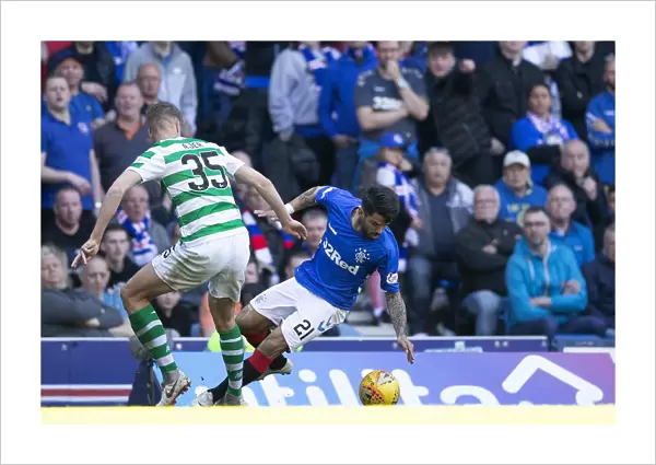 Rangers vs Celtic: Daniel Candeias Fouled in Intense Scottish Premiership Clash at Ibrox Stadium