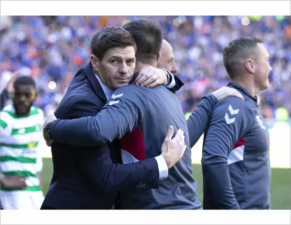 Steven Gerrard and Michael Beale: Emotional Reunion at Ibrox after Rangers vs Celtic Scottish Premiership Match