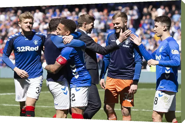Rangers Football Club: Steven Gerrard and Team Celebrate Historic Scottish Premiership Victory Over Celtic at Ibrox Stadium