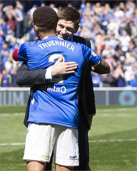 Rangers: Steven Gerrard and James Tavernier's Triumphant Ibrox Celebration after Scottish Premiership Victory over Celtic